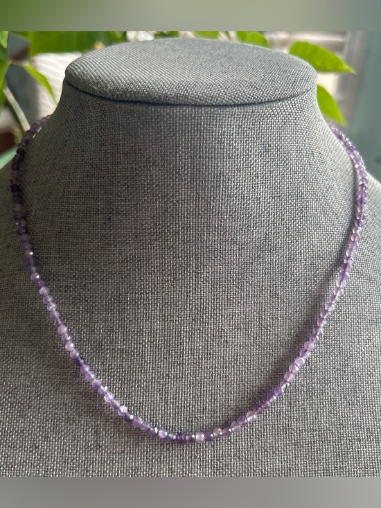 Jewelry - Amethyst faceted beaded necklace 18”